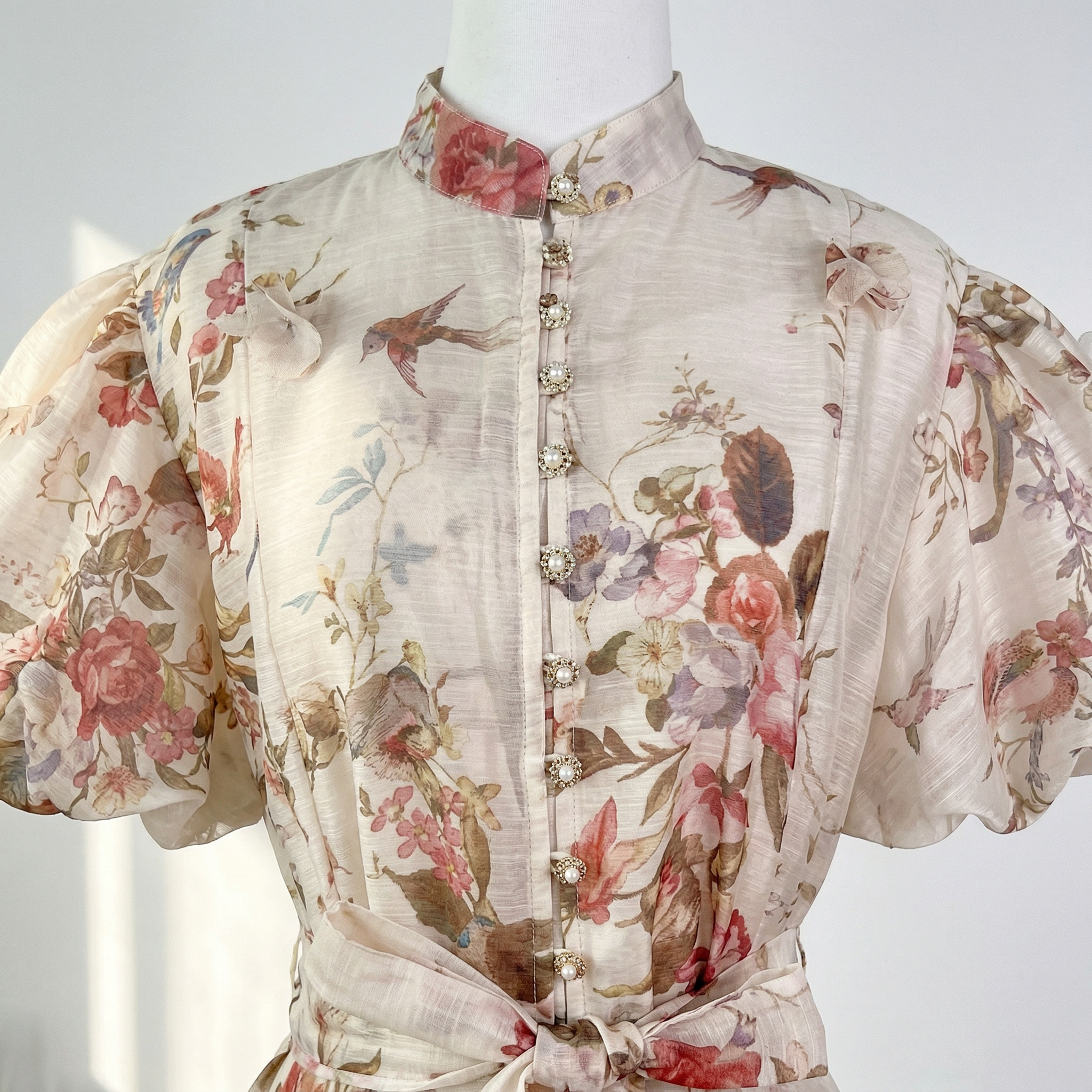 2660 Vestido Floral Vintage con Botones y Cinturón Estilo Boho Elegante para Mujer Diseño Clásico y Elegante