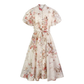 2660 Vestido Floral Vintage con Botones y Cinturón Estilo Boho Elegante para Mujer Diseño Clásico y Elegante