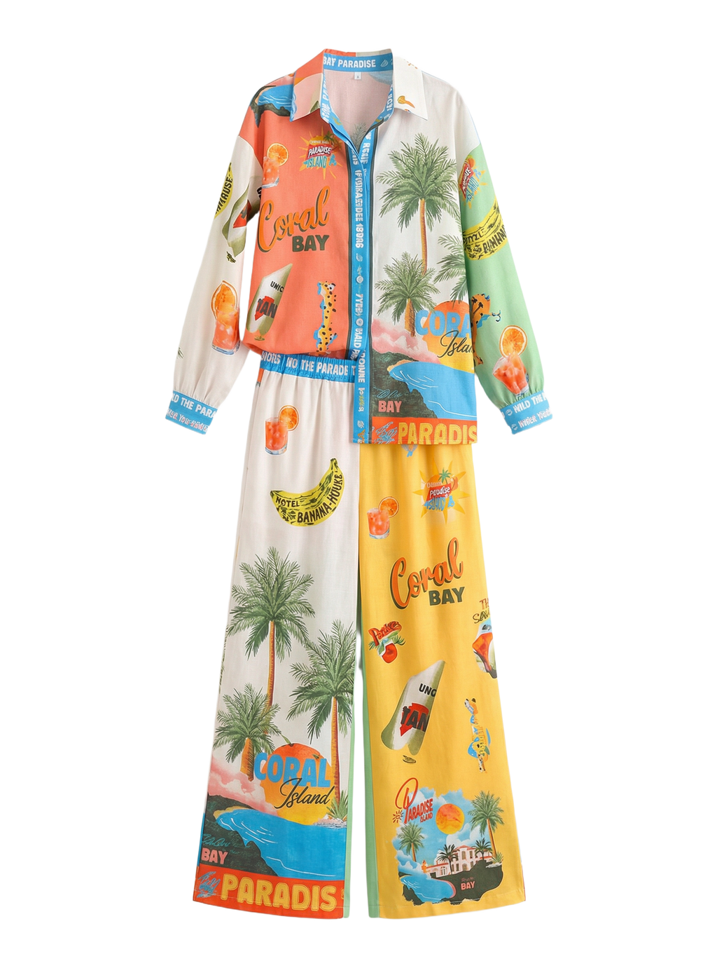 Conjunto Coral Bay Tropical Multicolor tropical - nn.studio Style 6941