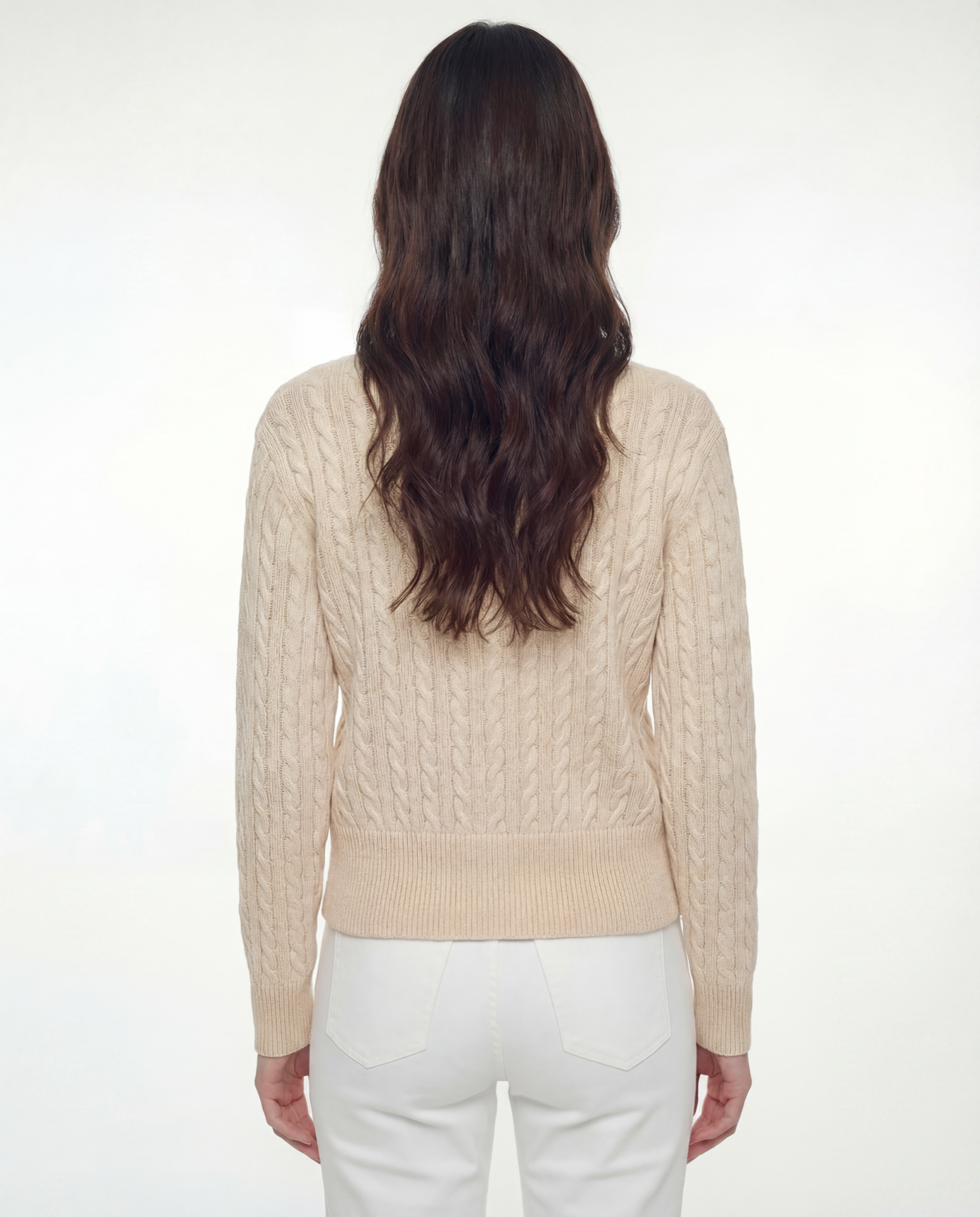 Cardigan Tejido Cable Botones Corazón Marfil - nn.studio Style C2809