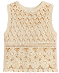 Top Crochet Geométrico Festoneado Beis - nn.studio Style 0003