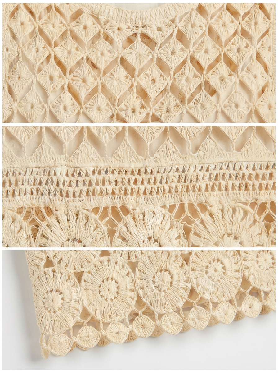 Top Crochet Geométrico Festoneado Beis - nn.studio Style 0003