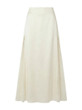 Falda Larga de Satén Fluida Ivory - nn.studio Style N819