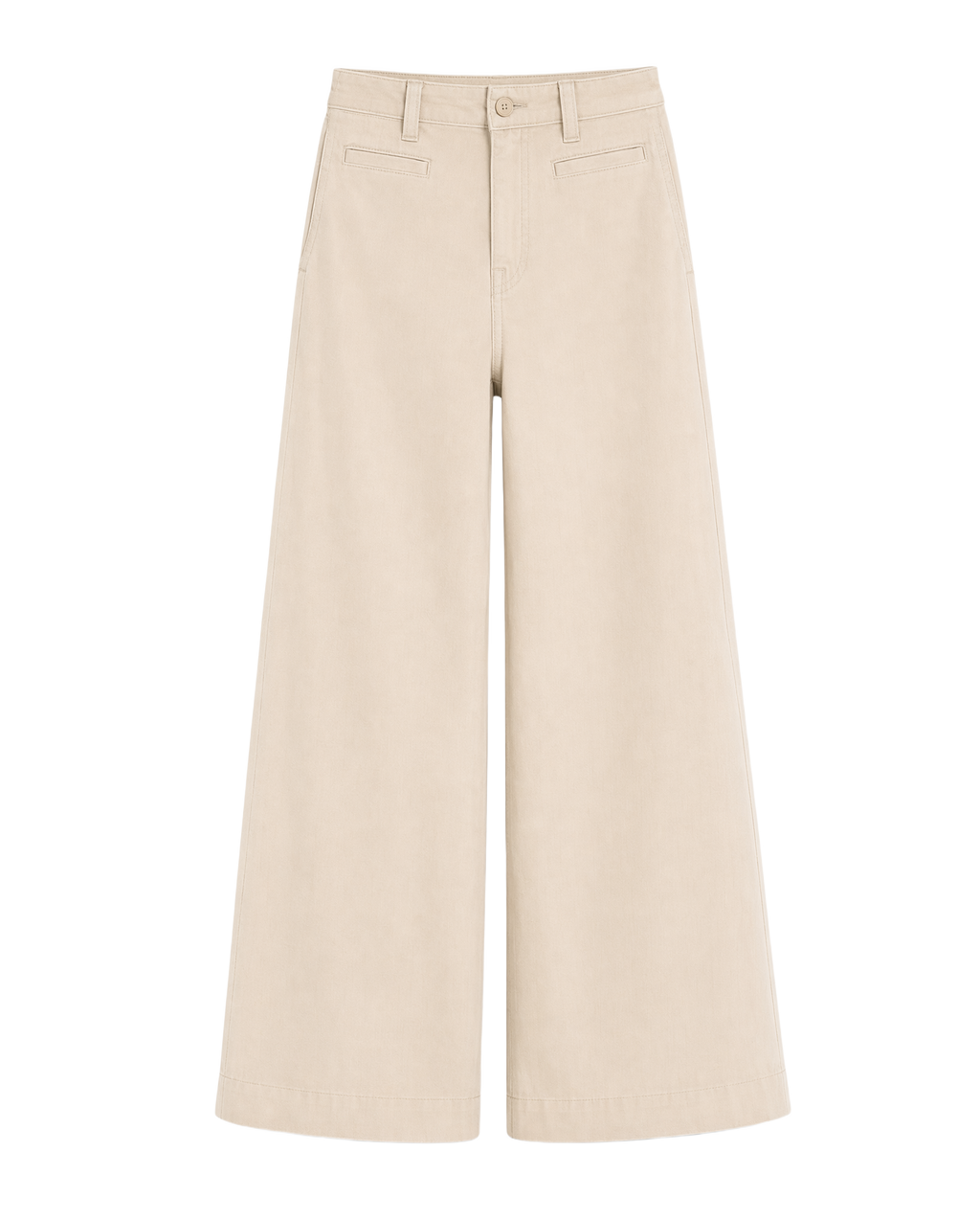 Pantalón Wide Leg Beige con Cinturón Beige/khaki - nn.studio Style A8002