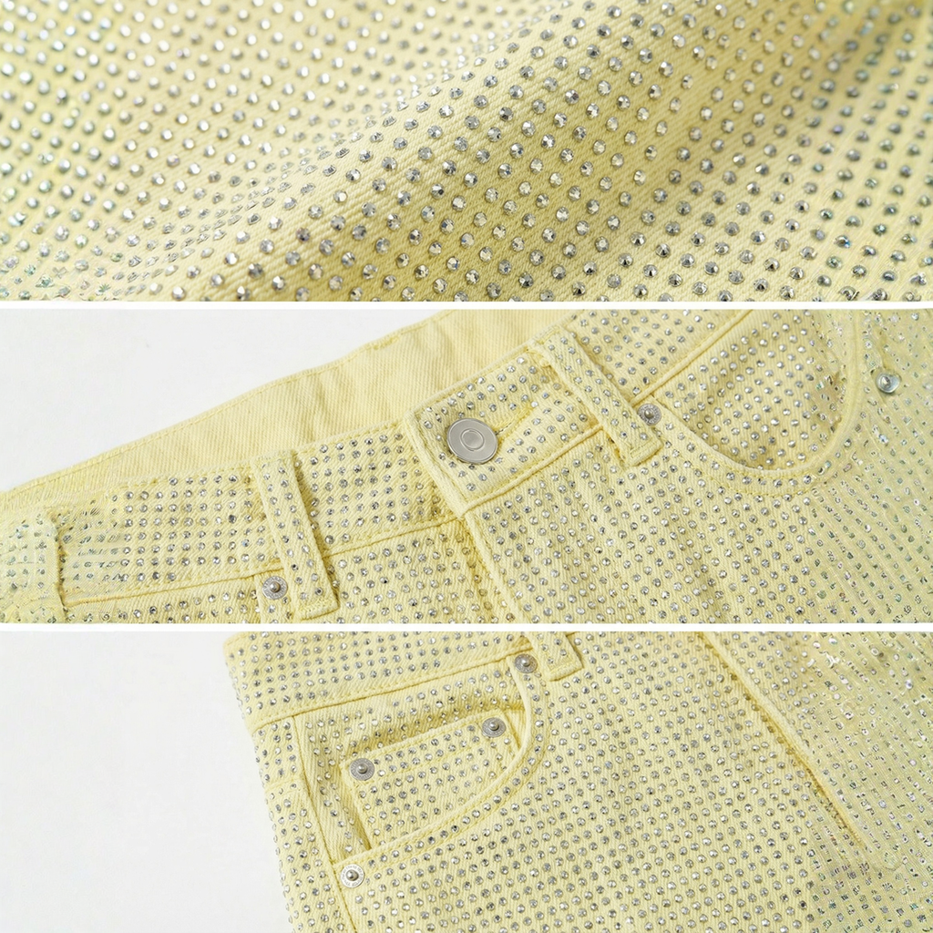 Pantalón Wide Leg Multicolor Pastel Amarillo - nn.studio Style 80191