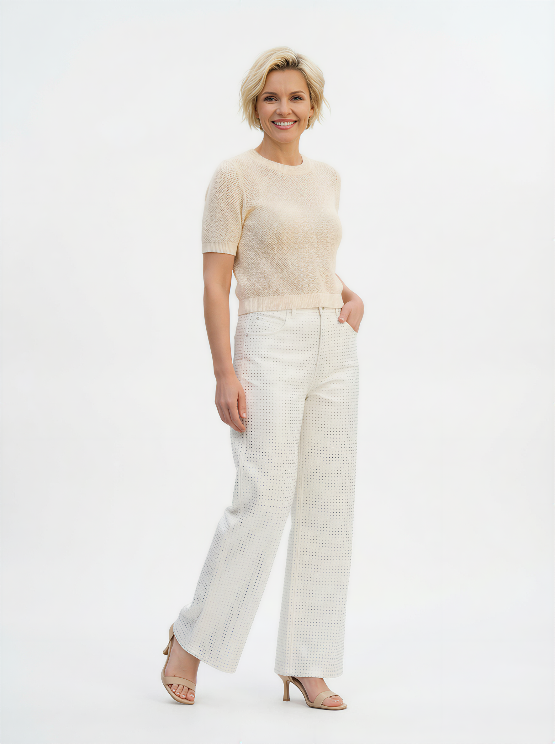 Pantalón Wide Leg Multicolor Pastel Rosa - nn.studio Style 80191
