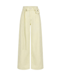 Pantalón Wide Leg Amarillo Pastel Amarillo pastel - nn.studio Style A8030