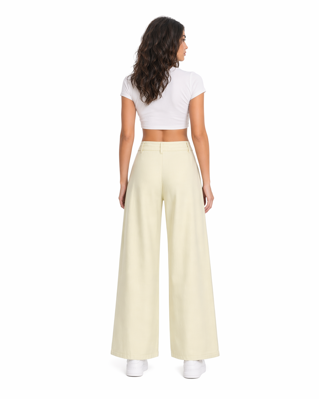 Pantalón Wide Leg Amarillo Pastel Amarillo pastel - nn.studio Style A8030