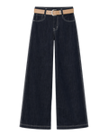 Jean Wide Leg Azul Oscuro Tiro Alto Azul oscuro/índigo - nn.studio Style A8216