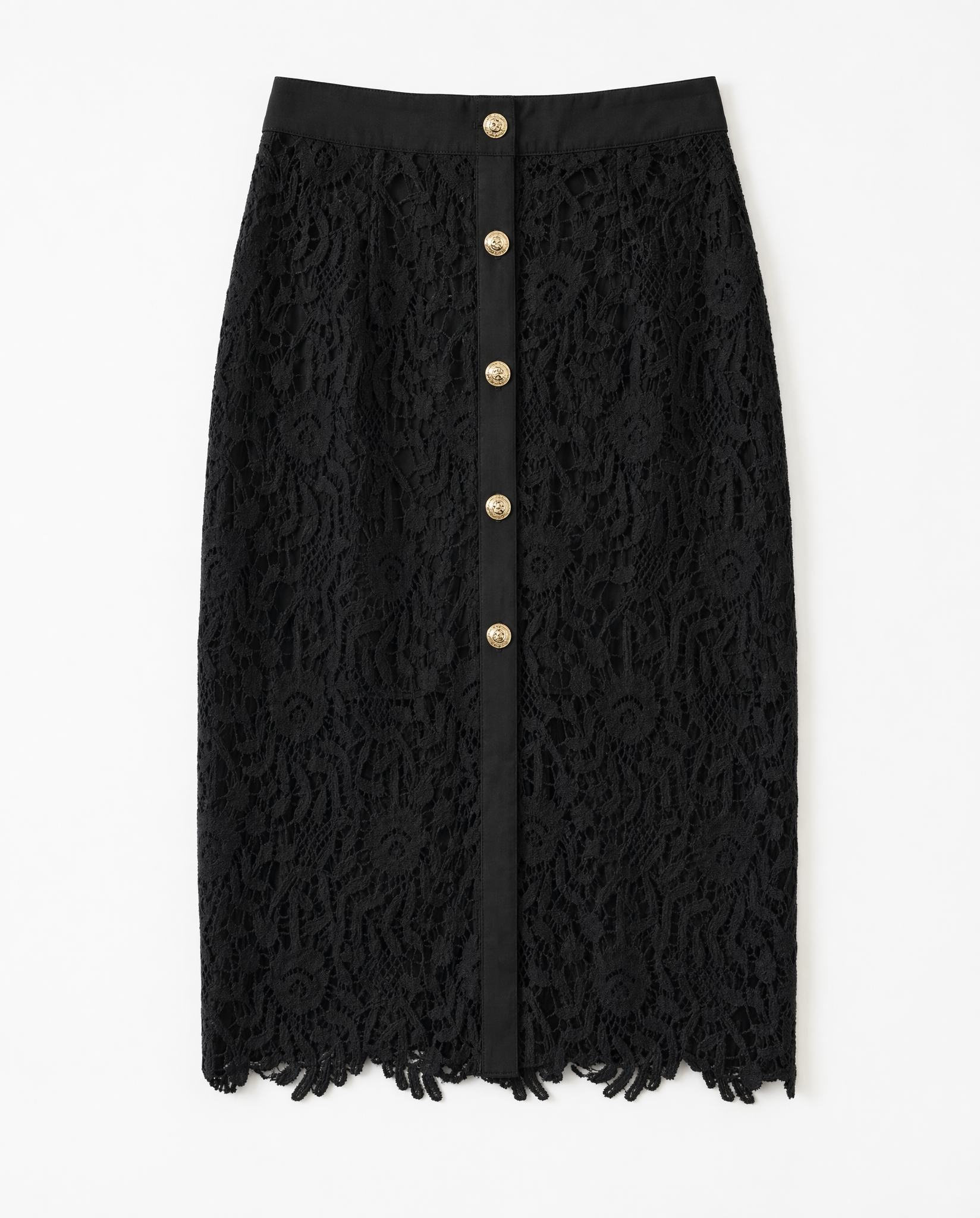 Conjunto Guipure 2 Piezas Blazer Falda Negro - nn.studio Style 818