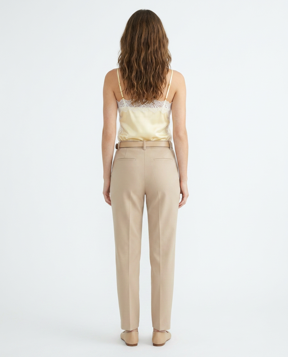 Top Satinado Corto con Encaje Negro Amarillo - nn.studio Style K1315