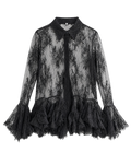 Blusa Encaje Manga Acampanada Negro - nn.studio Style K987