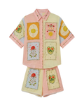 Conjunto Patchwork Floral Rosa Rosa con parches florales bordados - nn.studio Style 0972