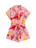 Conjunto Camisa + Short Langostas Rosa con langostas y conchas - nn.studio Style 5823