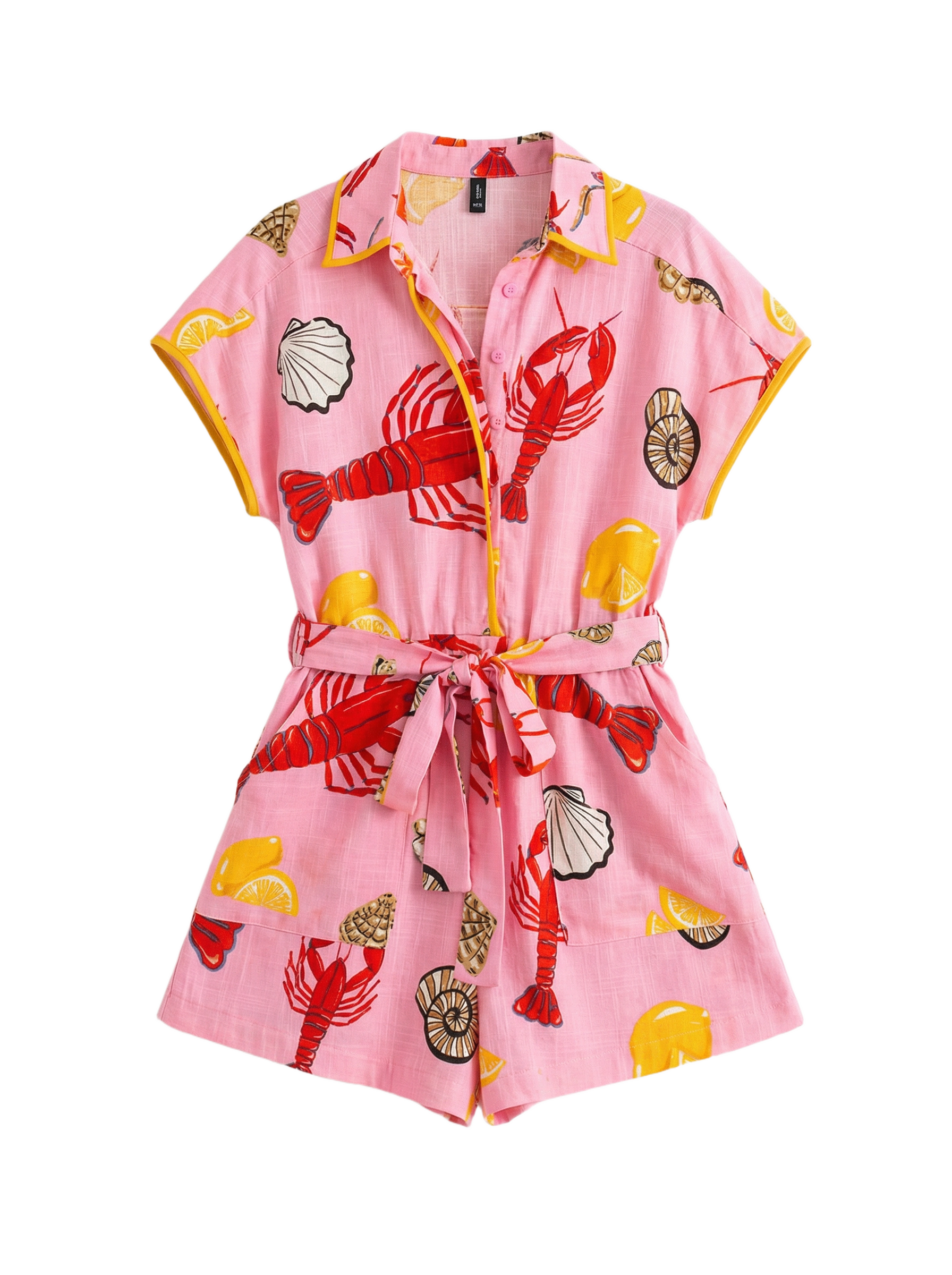 Conjunto Camisa + Short Langostas Rosa con langostas y conchas - nn.studio Style 5823
