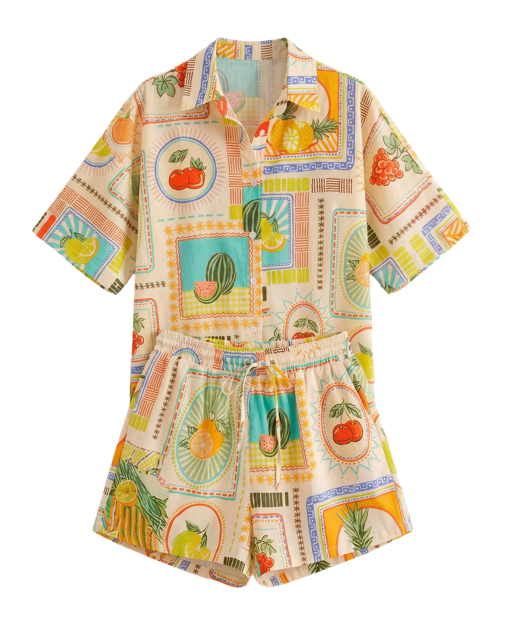 Conjunto Frutas Tropicales Crema con frutas - nn.studio Style 6859