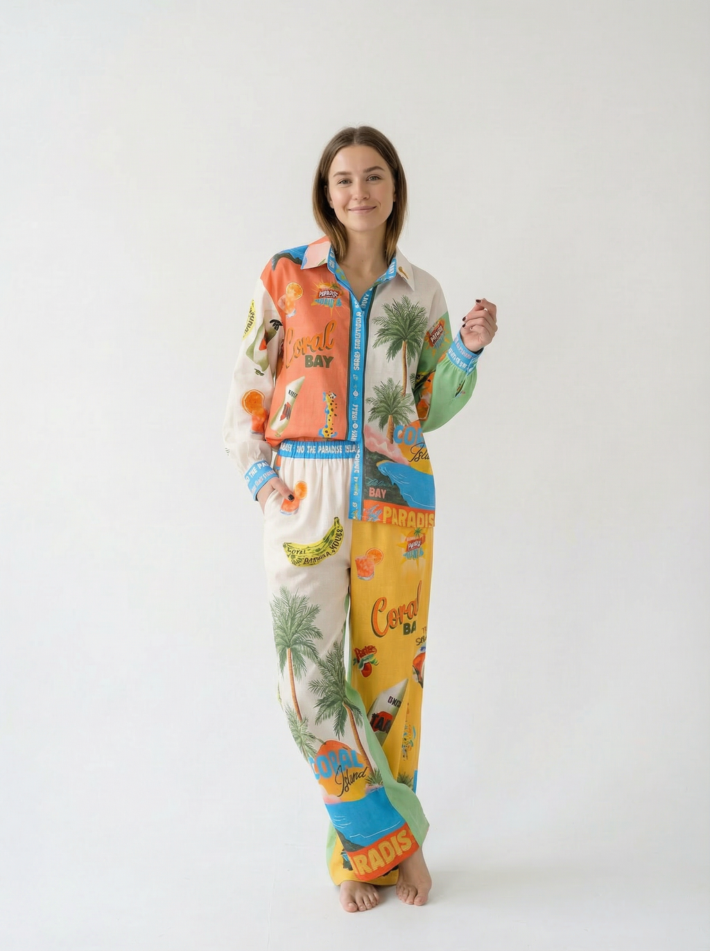 Conjunto Coral Bay Tropical Multicolor tropical - nn.studio Style 6941