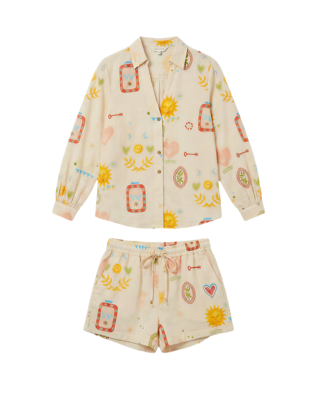 Conjunto Soles y Lunas Crema con soles - nn.studio Style 6974
