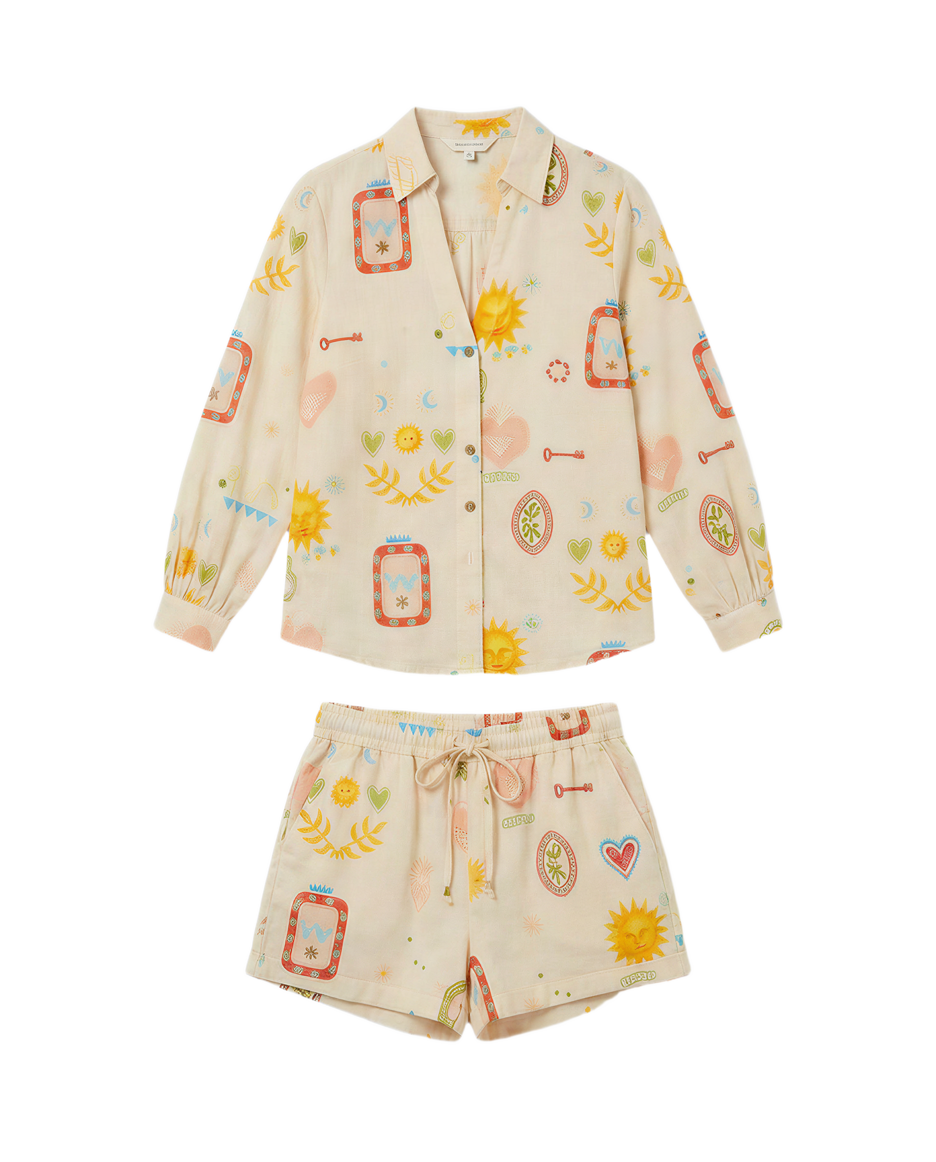 Conjunto Soles y Lunas Crema con soles - nn.studio Style 6974