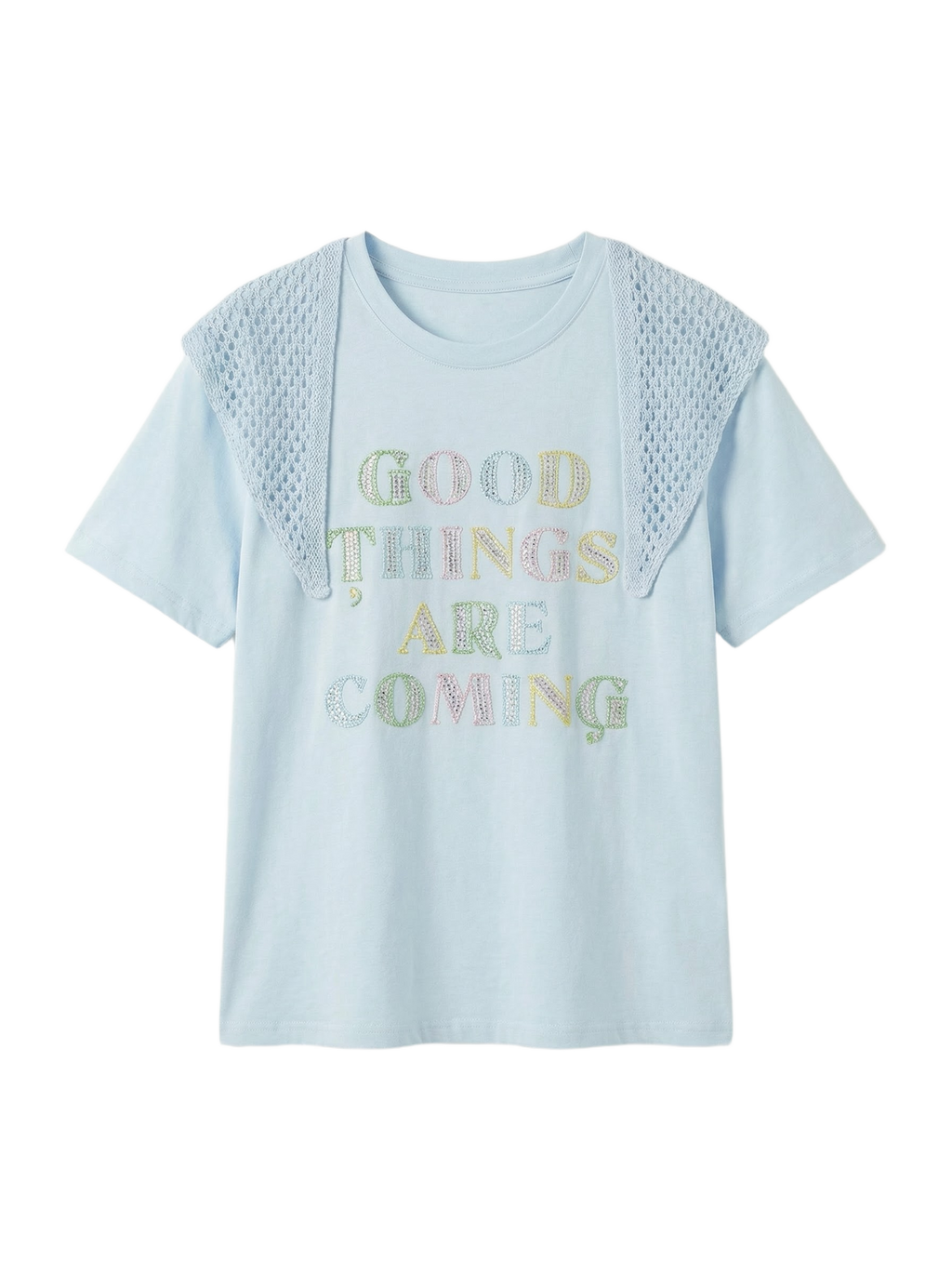 Playera "Good Things Are Coming" Azul - nn.studio Style 1030