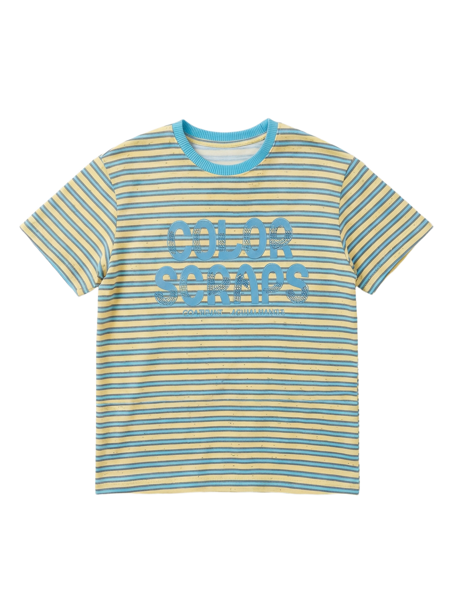 Playera Rayas "Color Scraps" Amarillo - nn.studio Style 2008