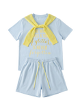 Conjunto Playera + Short "Glitter" Azul - nn.studio Style 5009