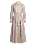 Vestido Maxi Bicolor Lavanda Floral Azul lavanda con crema - nn.studio Style 9125-B